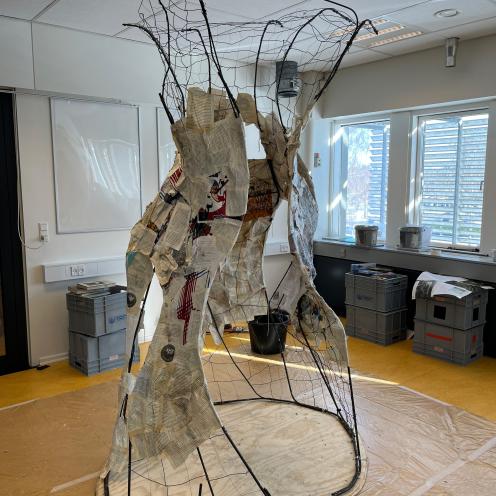 stemningsbillede fra workshop med skoleklasser